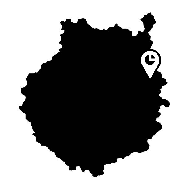 Gran canaria island map, Spain region.